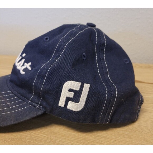 Titleist Golf FJ Adjustable Golf Hat Strapback Blue Cap Footjoy #1 Golf Balls - Picture 2 of 5
